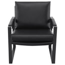  Coaster Furniture Rosalind 903021 Upholstered Track Arm Accent Chair - Black IMAGE 3