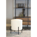  Coaster Furniture Basye 905495 Round Upholstered Ottoman - Ivory IMAGE 3