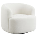  Coaster Furniture Hudson 905726 Faux Sheepskin Upholstered Swivel Chair - Natural IMAGE 1