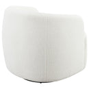  Coaster Furniture Hudson 905726 Faux Sheepskin Upholstered Swivel Chair - Natural IMAGE 6