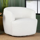  Coaster Furniture Hudson 905726 Faux Sheepskin Upholstered Swivel Chair - Natural IMAGE 8