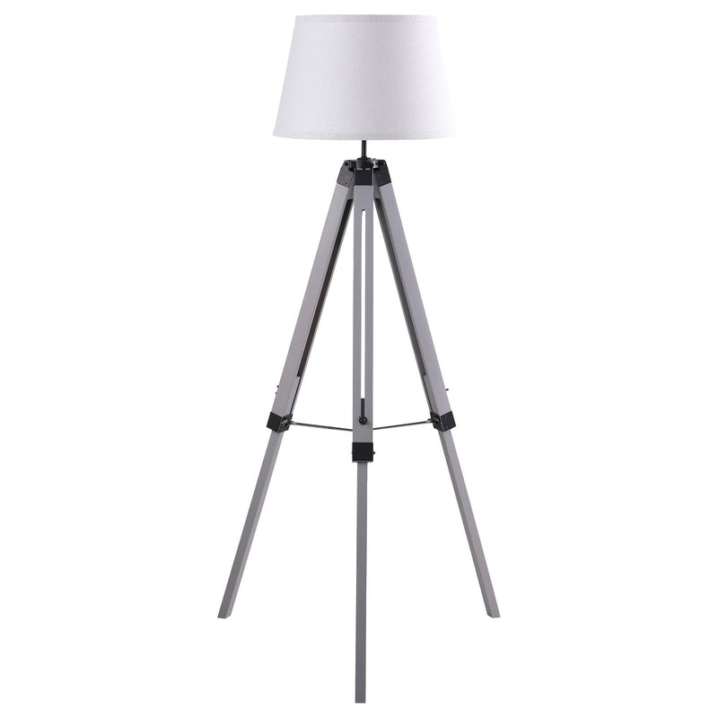  Coaster Furniture Dayton 920212 56-inch Empire Shade Metal Tripod Floor Lamp - Grey IMAGE 4