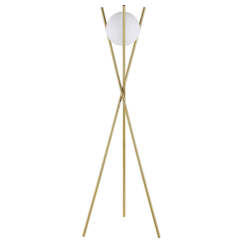 Coaster Furniture Yamileth 920218 65-inch Spherical Bulb Metal Tripod Floor Lamp - Gold IMAGE 4