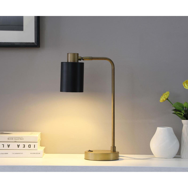 Coaster Furniture Cherise 923303 18-inch Adjustable Angle Table Lamp - Antique Brass IMAGE 3