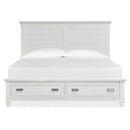 Magnussen Charleston King Panel Bed with Storage B5611-54RWH/B5611-64HWH/B5611-64SFWH IMAGE 3