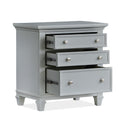 Magnussen Charleston 3-Drawer Nightstand B5611-01GY IMAGE 2