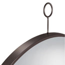  Coaster Furniture Gwyneth 961495 30 x 35 Inch Round Wall Mirror - Black Nickel IMAGE 4