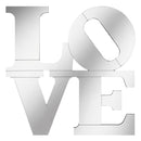Coaster Furniture Keiran 961620 40 x 40 Inch LOVE Lettered Wall Mirror - Silver IMAGE 3