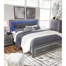 Signature Design by Ashley Lodanna B214B13 King Panel Bed with 2 Storage Drawers IMAGE 10