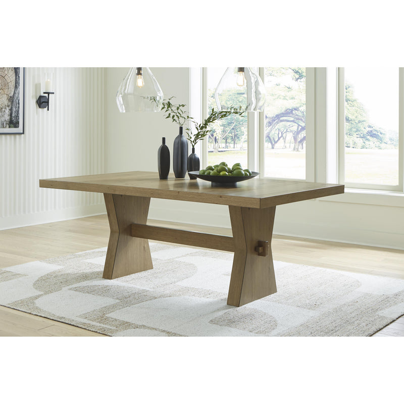Signature Design by Ashley Galliden Dining Table with Trestle Base D841-45 IMAGE 5