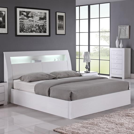 IFDC Barcelona King Platform Bed with Storage Barcelona 78" King Platform Bed IMAGE 1