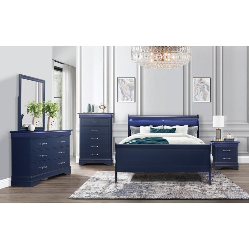 IFDC Hazel Queen Panel Bed Hazel 60" Queen Bed IMAGE 3