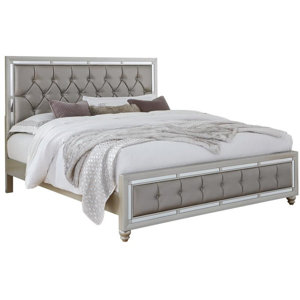 IFDC Luna Queen Upholstered Panel Bed Luna 60" Queen Bed IMAGE 1