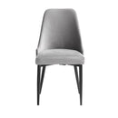  Mazin Furniture Carrie Keene 5817MGYS Side Chair, Grey Velvet IMAGE 1