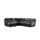  Mazin Furniture Newton 99931BRWSS6L 6 pc Modular Reclining Sectional with Wireless Charger Console IMAGE 1
