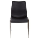  Furnishings' Mate Moon DC 006 Dining Chair - Black/Stainless Steel IMAGE 2