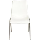  Furnishings' Mate Moon DC 006 Dining Chair - White/Stainless Steel IMAGE 2