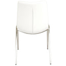  Furnishings' Mate Moon DC 006 Dining Chair - White/Stainless Steel IMAGE 4