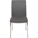  Furnishings' Mate Sid DC 066 Dining Chair - Grey/Brushed Stainless Steel IMAGE 2