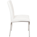  Furnishings' Mate Sid DC 066 Dining Chair - White/Brushed Stainless Steel IMAGE 3