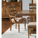 A-America Bennett BEN-SQ-2-36-K Ladderback Upholstered Arm Chair IMAGE 2