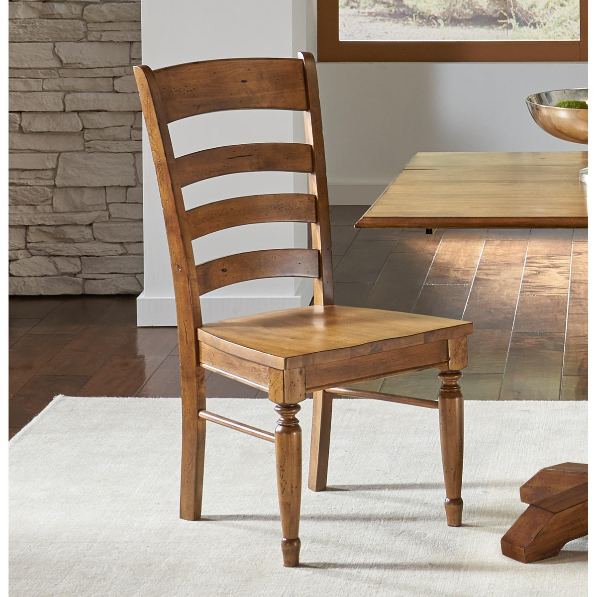 A-America Bennett BEN-SQ-2-55-K Ladderback Side Chair