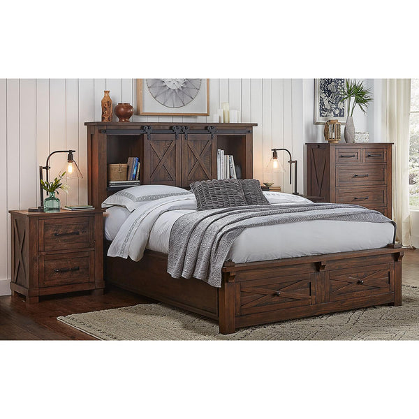 A-America Sun Valley SUV-RT-5-03-1 Queen Storage Bed - Rustic Timber IMAGE 1