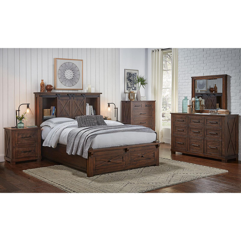 A-America Sun Valley SUV-RT-5-03-1 Queen Storage Bed - Rustic Timber IMAGE 2