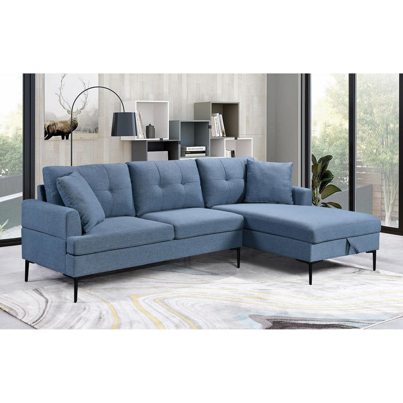 IFDC Fabric 2 pc Sectional IF-9066 RHF IMAGE 1