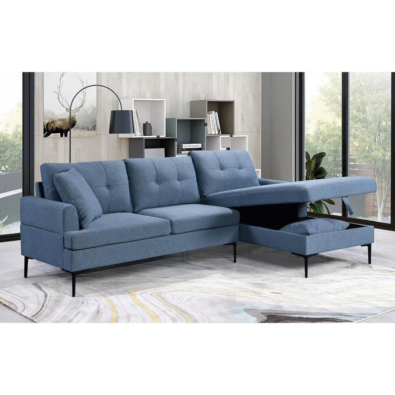 IFDC Fabric 2 pc Sectional IF-9066 RHF IMAGE 2