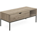 Monarch I 3806 Lift-Top Coffee Table - Dark Taupe/Black Metal IMAGE 1