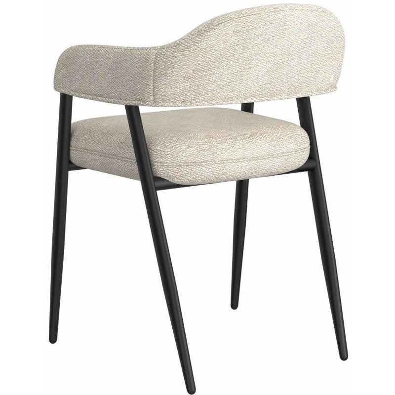 Worldwide Home Furnishings Archer 202-089BG Dining Chair - Beige Fabric and Black IMAGE 2