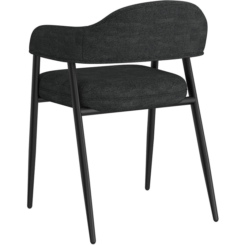 Worldwide Home Furnishings Archer 202-089CH Dining Chair - Charcoal Fabric and Black IMAGE 2