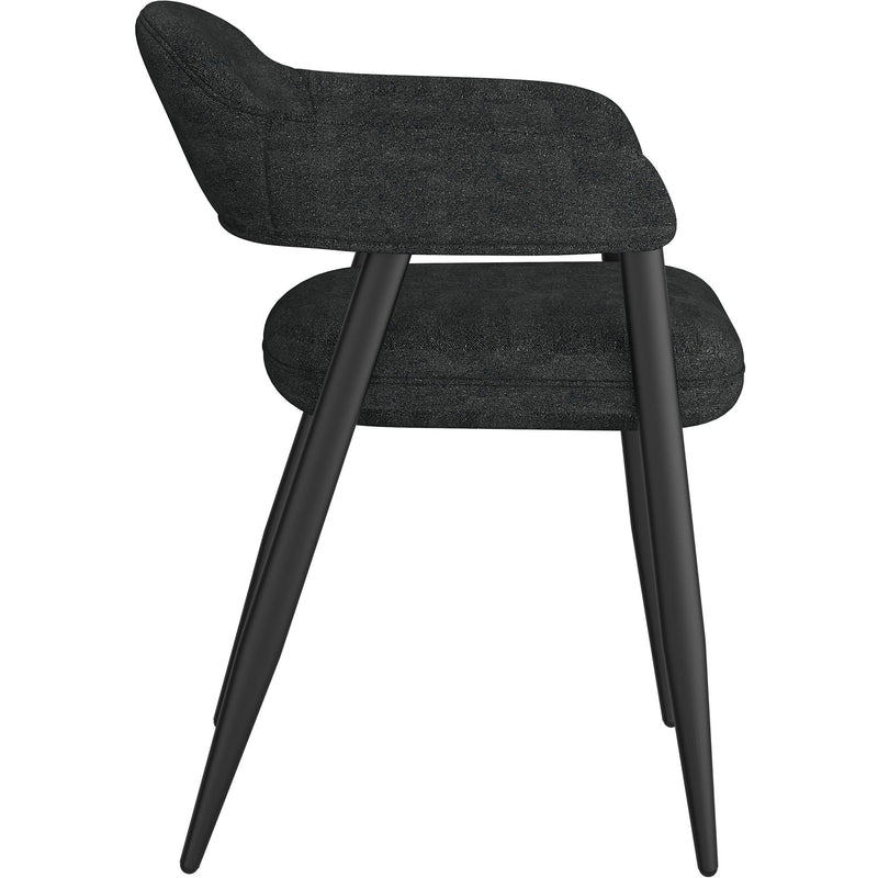 Worldwide Home Furnishings Archer 202-089CH Dining Chair - Charcoal Fabric and Black IMAGE 3