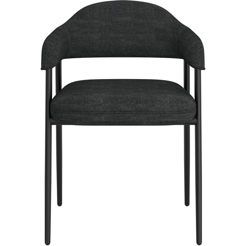 Worldwide Home Furnishings Archer 202-089CH Dining Chair - Charcoal Fabric and Black IMAGE 4