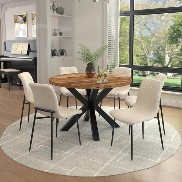 Worldwide Home Furnishings Arhan/Brixx 7 pc Dinette 207-580NT_083BEG IMAGE 1