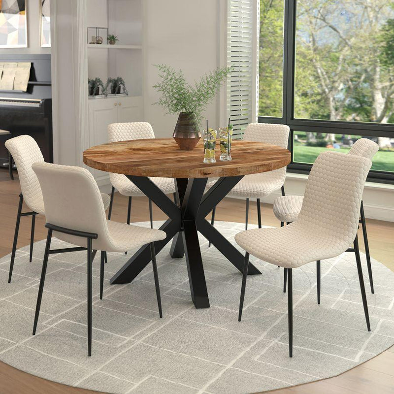 !nspire Brixx 202-083BEG Dining Chair - Beige Fabric and Black IMAGE 6