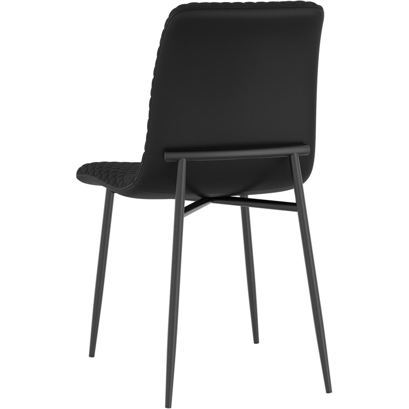 !nspire Brixx 202-083BLK Dining Chair - Black Faux Leather and Black IMAGE 2