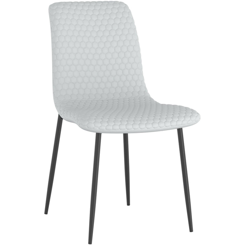 !nspire Brixx 202-083LGY Dining Chair - Light Grey Faux Leather and Black IMAGE 1