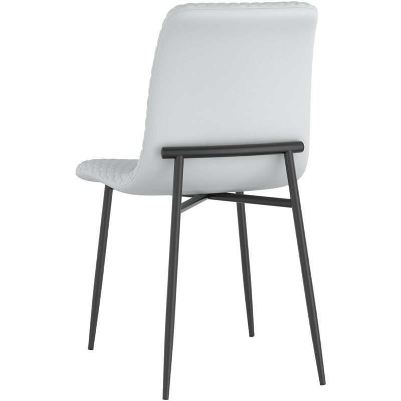 !nspire Brixx 202-083LGY Dining Chair - Light Grey Faux Leather and Black IMAGE 2