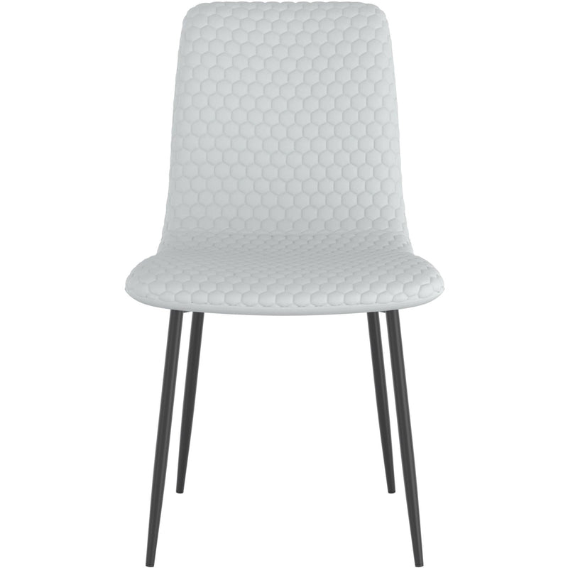 !nspire Brixx 202-083LGY Dining Chair - Light Grey Faux Leather and Black IMAGE 4