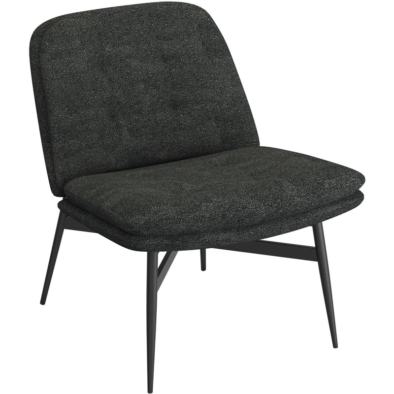 Worldwide Home Furnishings Caleb 403-091CH Accent Chair - Charcoal Fabric and Black IMAGE 1