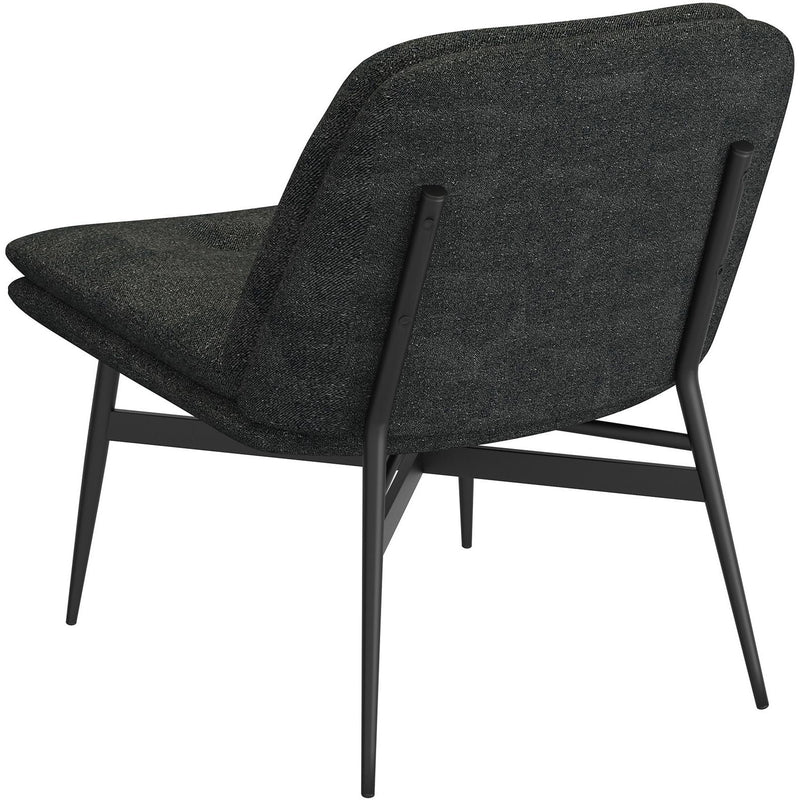 Worldwide Home Furnishings Caleb 403-091CH Accent Chair - Charcoal Fabric and Black IMAGE 2