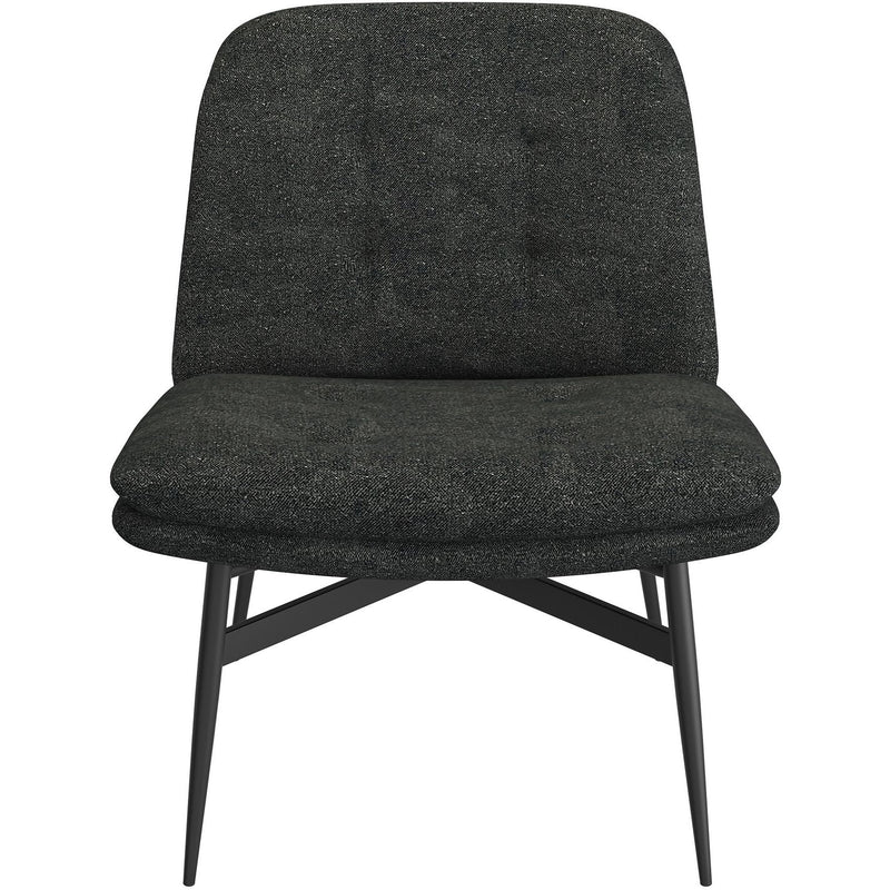 Worldwide Home Furnishings Caleb 403-091CH Accent Chair - Charcoal Fabric and Black IMAGE 4