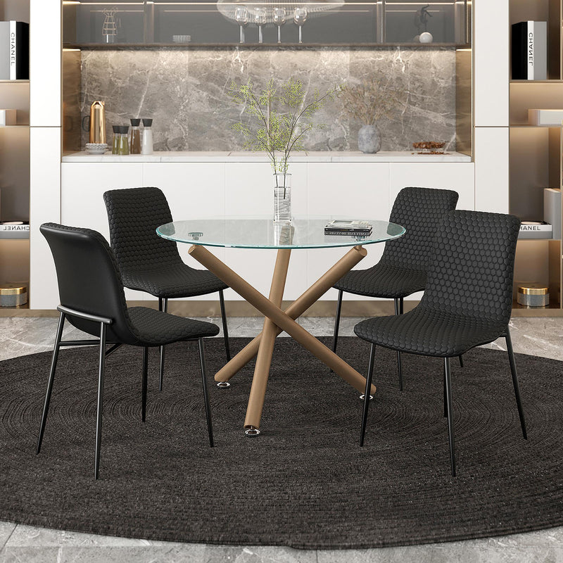 Worldwide Home Furnishings Carmilla/Brixx 5 pc Dinette 207-353_083BLK IMAGE 1