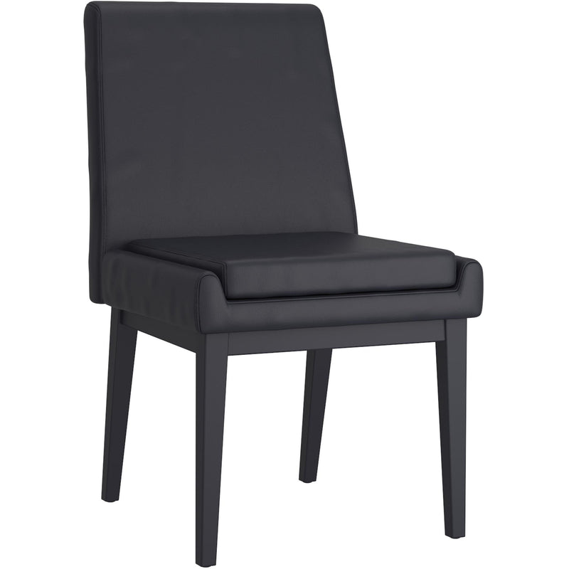 !nspire Cortez 202-081BLK_BK Dining Chair - Black Faux Leather and Black IMAGE 1