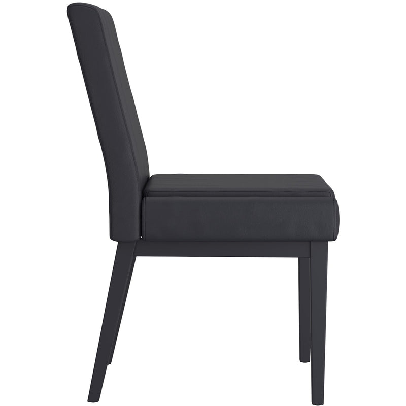 !nspire Cortez 202-081BLK_BK Dining Chair - Black Faux Leather and Black IMAGE 3