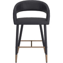 !nspire Crimson 203-096BK 26" Counter Stool - Black Faux Leather and Black and Aged Gold IMAGE 4