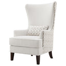  Coaster Furniture Pippin 904066 Upholstered High Wingback Accent Chair - Latte IMAGE 4