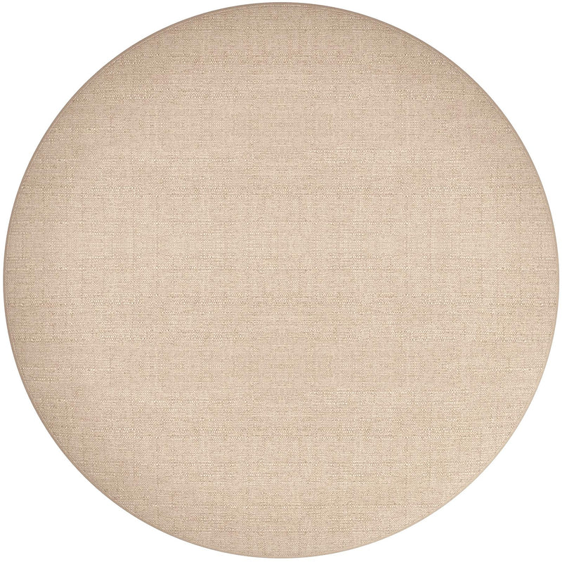 !nspire Demi 402-172BG Round Ottoman - Beige and Black IMAGE 4